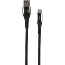 Кабель Usams SJ346 USB-A/micro Smart Power-Off Black (УТ000020259)