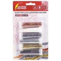 Блестки для декора ОСТРОВ-СОКРОВИЩ 6 цветов, металлик (662222)
