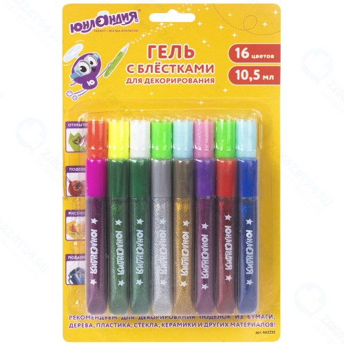 Гель с блёстками Юнландия 16 цветов (662255)