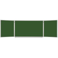 Доска для мела Brauberg магнитная, 3-элементная, 1х1,5/3 м, зеленая (231707)