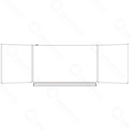 Доска магнитно-маркерная Brauberg 3-элементная, 1х1,5/3 м, 5 рабочих поверхностей, белая (231708)