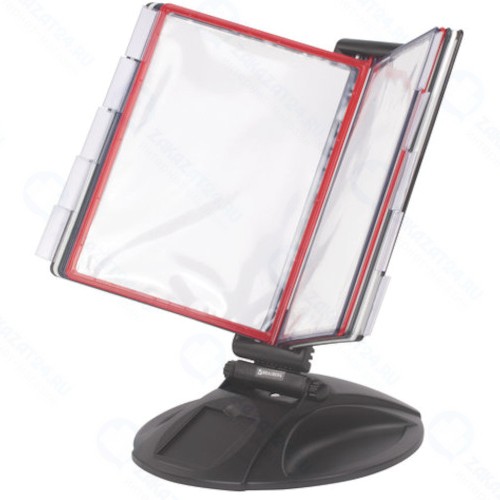 Демосистема настольная Brauberg Solid, с 10 цветными панелями А4, черная (236714)