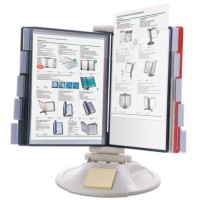 Демосистема настольная Brauberg Solid, с 10 цветными панелями А4, серая (236715)