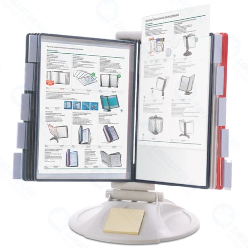 Демосистема настольная Brauberg Solid, с 10 цветными панелями А4, серая (236715)