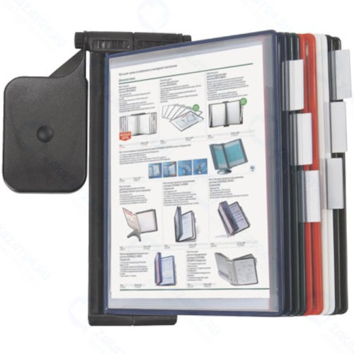 Демосистема настольная Brauberg Solid, с 10 цветными панелями А4, черная (236720)