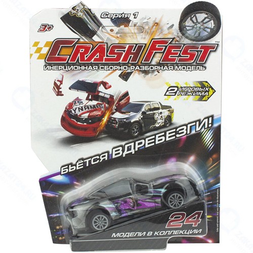 Инерционная машинка 1TOY CrashFest: Ghost Racer, 10 см (Т17090-20)