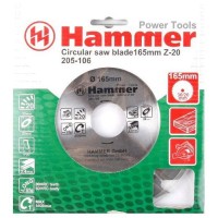 Круг пильный Hammer Flex 165х30 мм, 20 зубьев (205-106)