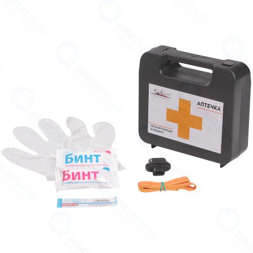 Автомобильная аптечка Airline первой помощи в машину, в пластиковом футляре (AM-05)