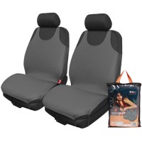 Чехлы-майки для автомобильных сидений Airline F2, передние, 2 шт, серые (ASC-F2)