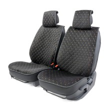 Накидки на сиденье CARPERFORMANCE передние, алькантара, 2 шт Black/Beige (CUS-2012 BK/BE)