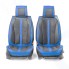 Накидки на сиденье CARPERFORMANCE 3D передние, экокожа, 2 шт Black/Blue (CUS-3012 BK/BL)