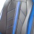 Накидки на сиденье CARPERFORMANCE 3D передние, экокожа, 2 шт Black/Blue (CUS-3012 BK/BL)