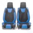 Накидки на сиденье CARPERFORMANCE 3D передние, экокожа, 2 шт (CUS-3034 BK/BL)
