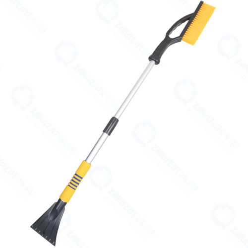 Щетка для снега Kraft телескопическая, 75-100 см, желтая щетина (KT 830071)