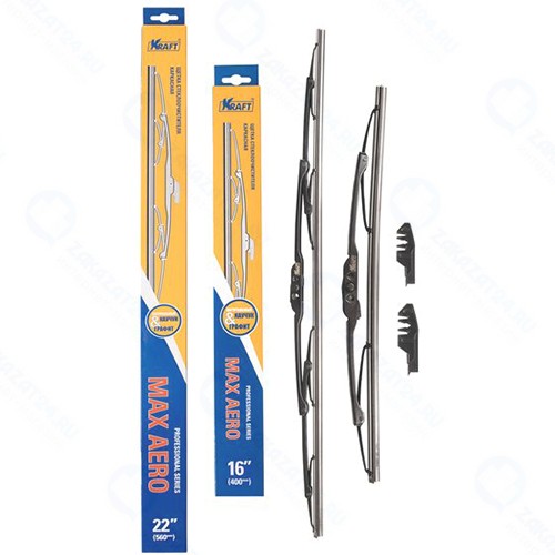 Комплект щеток стеклоочистителя Kraft 560/400 мм, 2 адаптера (KT 830889)