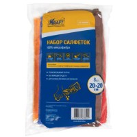 Набор салфеток Kraft из микрофибры, 20x20 см, 8 шт (KT 860609)