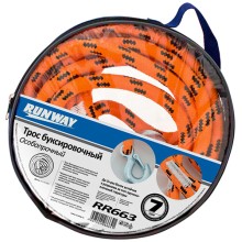 Трос буксировочный RUNWAY с крюками, 7 т (RW663) Трос буксировочный RUNWAY с крюками, 7 т (RW663)