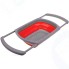 Дуршлаг Bradex TK 0398 складной, прямоугольный, с телескопическими ручками, 4 л, красный