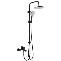 Душевая система AGGER смеситель с изливом, черная (A0293544)