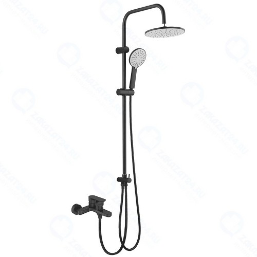 Душевая система AGGER смеситель с изливом, черная (A0293544)