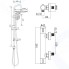 Душевая система AGGER Thermo, с термостатом, хром (A2492200)