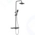 Душевая система HAIBA с верхней и ручной лейкой, черная/серый металлик (HB2420)