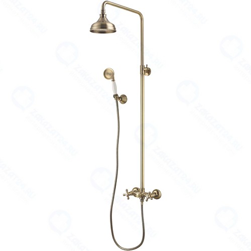 Смеситель для душа Lemark Vintage, с лейкой, бронза (LM2860B)