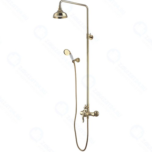 Смеситель для душа Lemark Brava, с лейкой, золотистый (LM4760G)