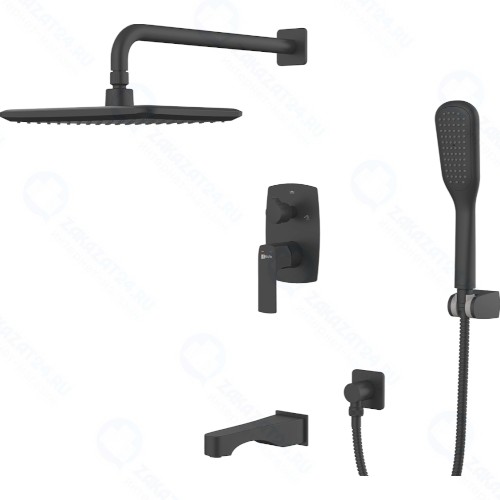 Смеситель для ванны и душа Lemark Ursus, PVD (LM7222BL)