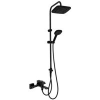 Душевая система ORANGE смеситель с изливом, черная (M04-944b)