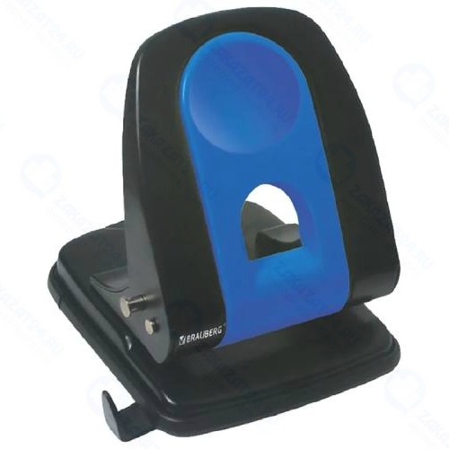 Дырокол Brauberg Office Expert, до 35 листов, черный/синий (228605)