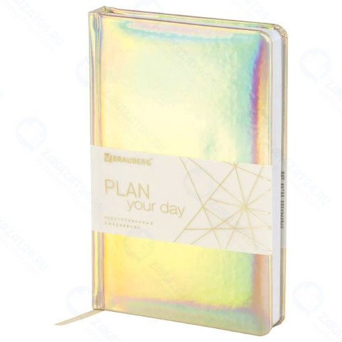 Ежедневник Brauberg Holiday, А5, 136 листов, золотистый (111673)