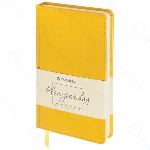 Ежедневник Brauberg Imperial, А5, 160 листов, желтый (111858)