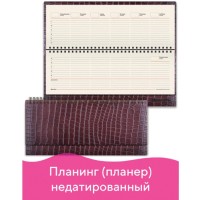Планинг настольный недатированный Brauberg Alligator, 305х140 мм, 60 листов (125880)