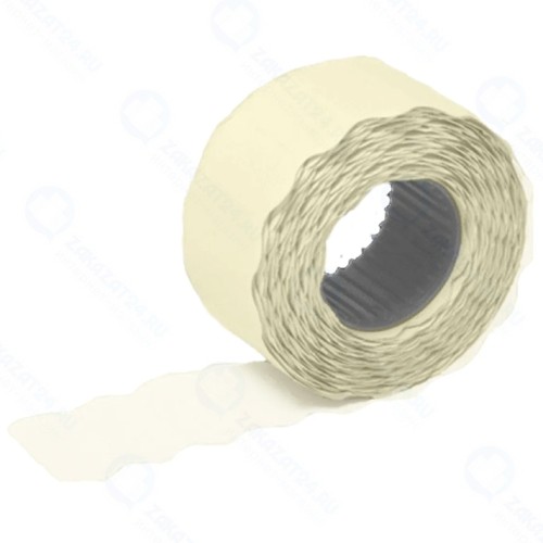 Этикет-лента Staff Everyday, 26x12 мм, волна, 100 рулонов x 800 шт, белая (128452)