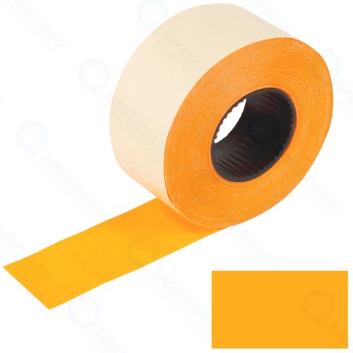 Этикет-лента Brauberg 26x16 мм, 5 рулонов x 800 шт, оранжевая (128459)