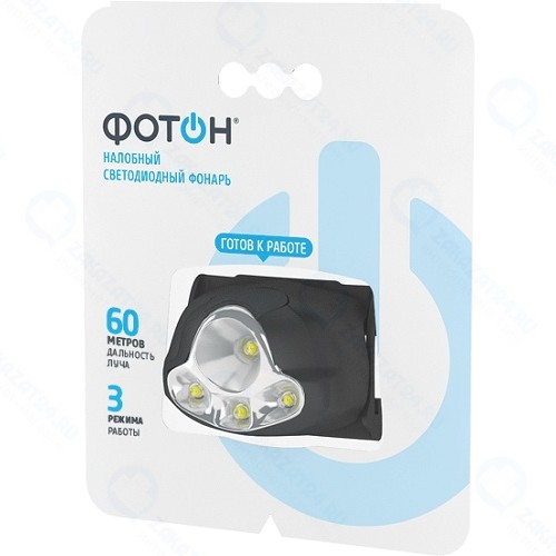 Фонарь налобный Фотон SH-900, черный (22582)