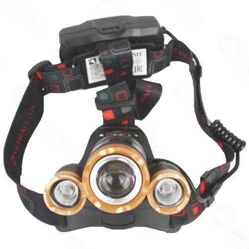 Фонарь налобный Ultraflash E1333 золотистый/черный