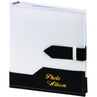 Фотоальбом Brauberg на 200 фото, 10х15 см, белый/черный (391114)