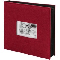 Альбом для фотографий Brauberg 500 фото, 10х15 см, ткань, бордовый (391187)