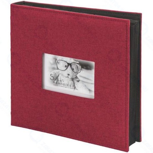 Альбом для фотографий Brauberg 500 фото, 10х15 см, ткань, бордовый (391187)