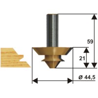 Фреза по дереву Энкор ф44,5х21 мм, хвостовик 12 мм (10611)