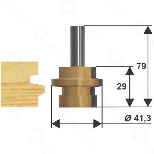 Фреза по дереву Энкор ф41,3х29 мм, хвостовик 12 мм (10615)