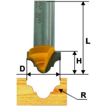 Фреза по дереву Энкор ф12,7х10 мм R2,4 мм, хвостовик 8 мм (10632)