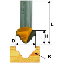 Фреза по дереву Энкор ф19х13 мм R4 мм, хвостовик 12 мм (10633)