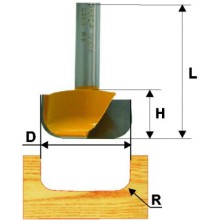 Фреза по дереву Энкор ф28,6х13 мм R5 мм, хвостовик 8 мм (10635)