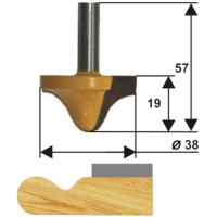 Фреза по дереву Энкор ф38х19 мм, хвостовик 12 мм (10683)