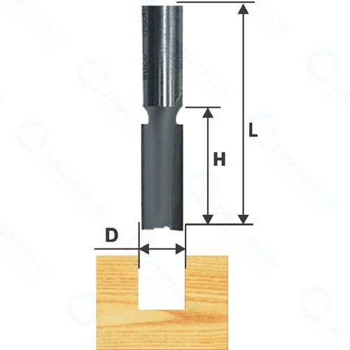 Фреза по дереву Энкор ф8x19 мм, хвостовик 8 мм ДСП (28008)
