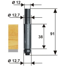 Фреза по дереву Энкор ф12,7х38 мм, хвостовик 12 мм ДСП (28054)