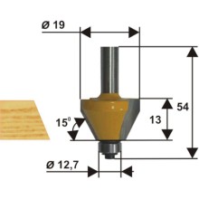 Фреза по дереву Энкор ф19х13 мм, 15 градусов, хвостовик 8 мм (9231)